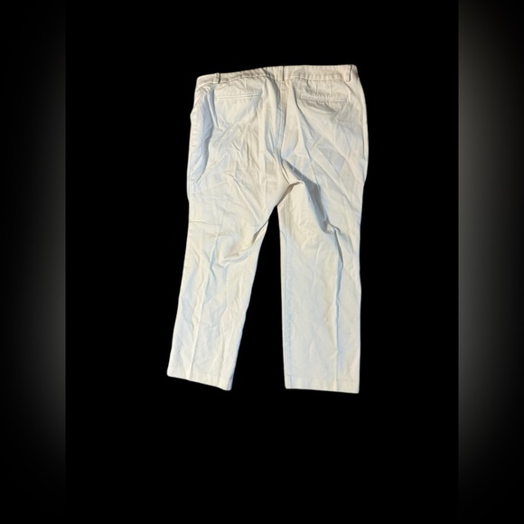 Chico’s Pants 3 Cream Straight Stretch Comfort Slimming Flat Front Office Career - Picture 6 of 8
